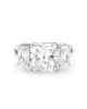 5.02ct SI1, I GIA Certified Radiant Cut Diamond Engagement Ring 18K White Gold